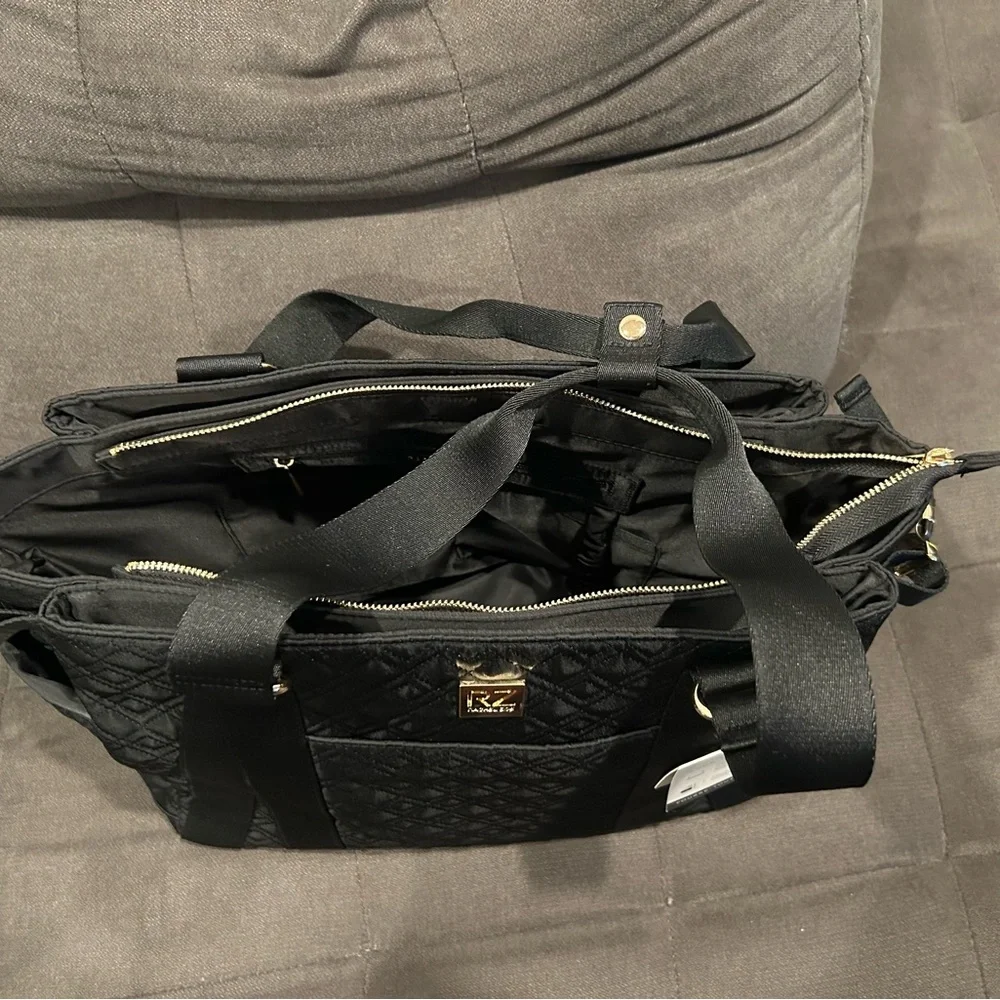 Rachel Zoe Quilted Black Baby Bag